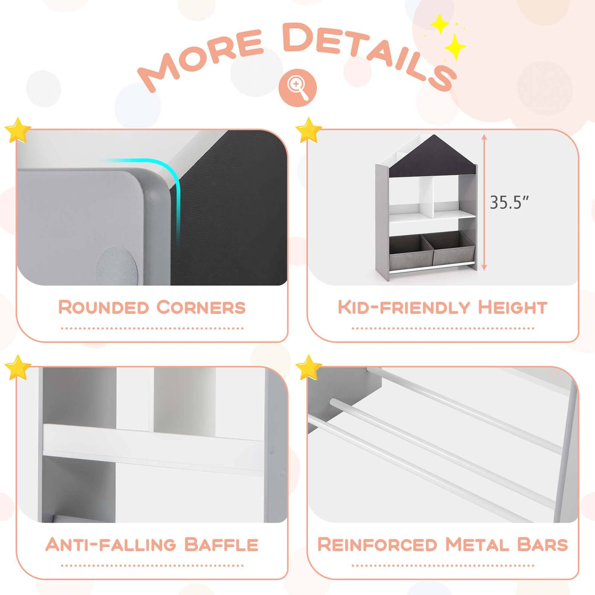 MORE DETAILS
ROUNDED CORNERS
KID-FRIENDLY HEIGHT
ANTI-FALLING BAFFLE
REINFORCED METAL BARS