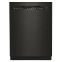 KitchenAid - 24" Front Control Built-in Stainless Steel Tub Dishwasher with 3rd Rack, 40+ Total Wash Jets and 41 dBA - Black Stainless Steel - Front_Zoom