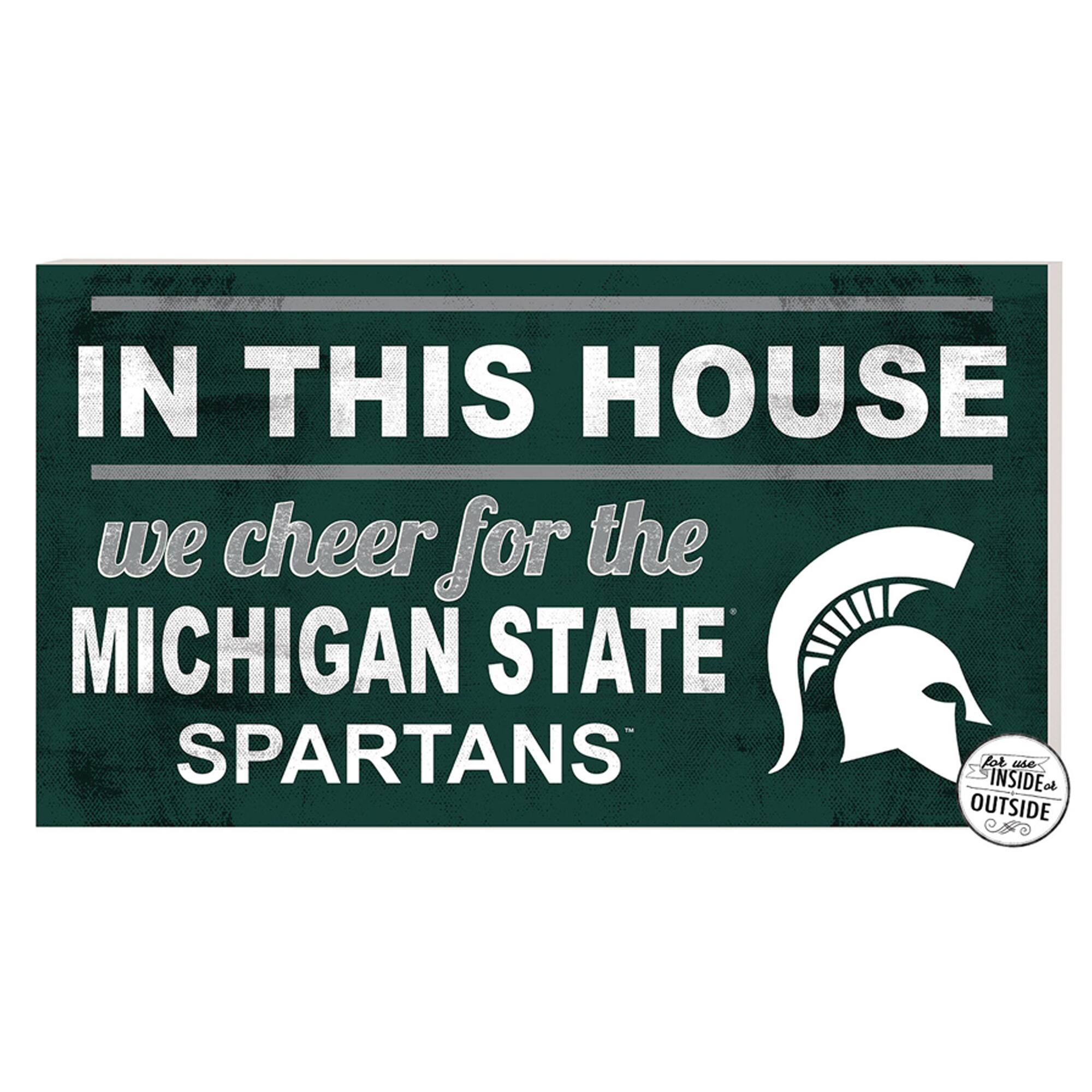 Michigan State Spartans 11'' x 20'' Indoor/Outdoor In This House Sign