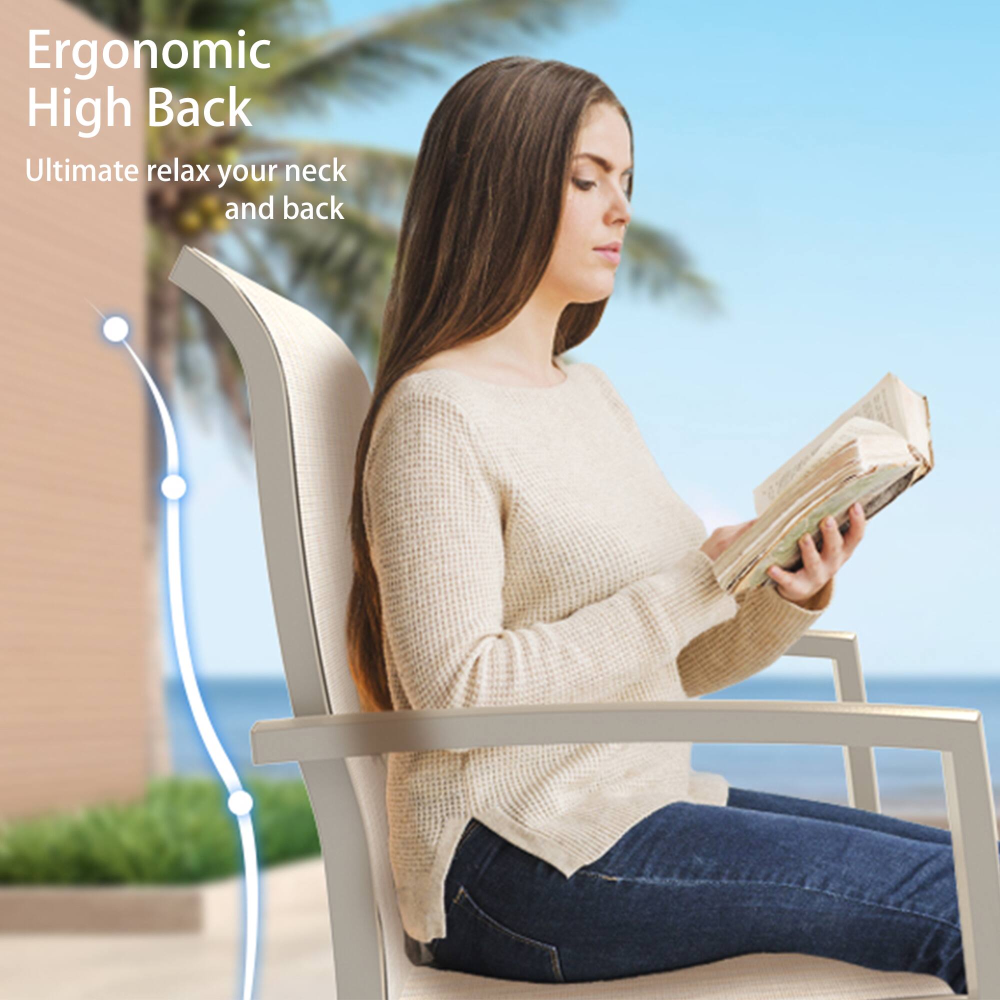 Ergonomic High Back  
Ultimate relax your neck and back