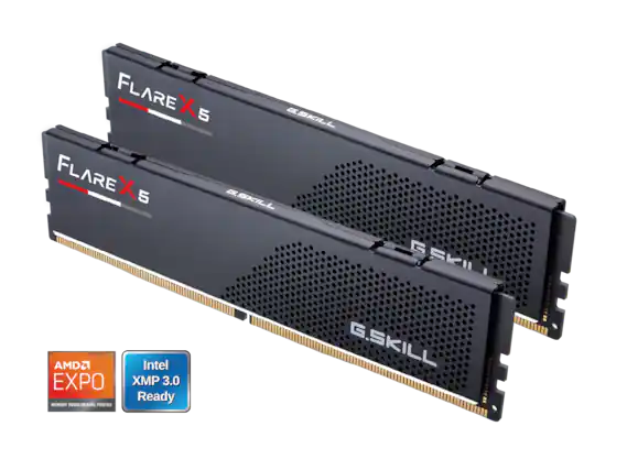 FLAREX 5
G.SKILL
AMD EXPO
MEMORY OVERCLOCKING PROFILE
Intel XMP 3.0 Ready