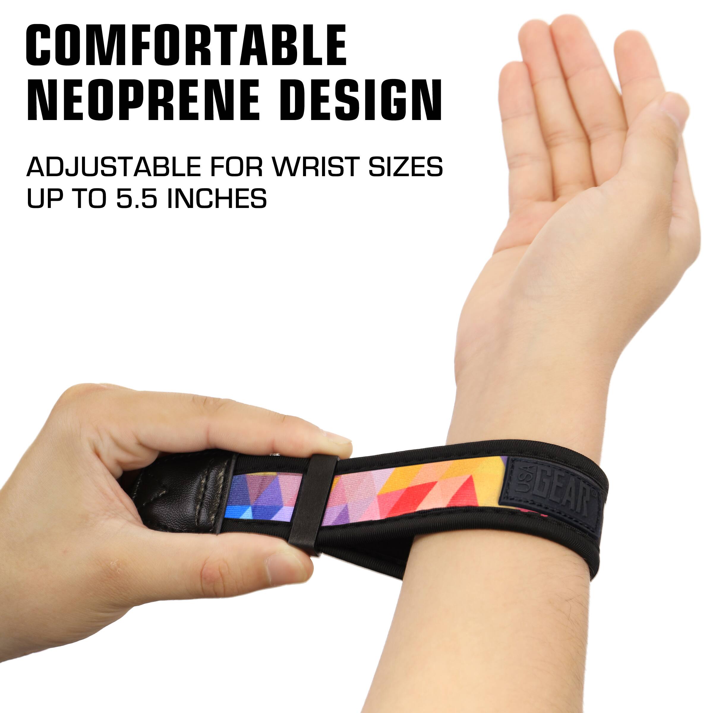 COMFORTABLE NEOPRENE DESIGN  
ADJUSTABLE FOR WRIST SIZES UP TO 5.5 INCHES  
USA GEAR