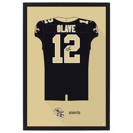 Sporticulture - Chris Olave New Orleans Saints 14" x 20" Framed Jersey Print - Black