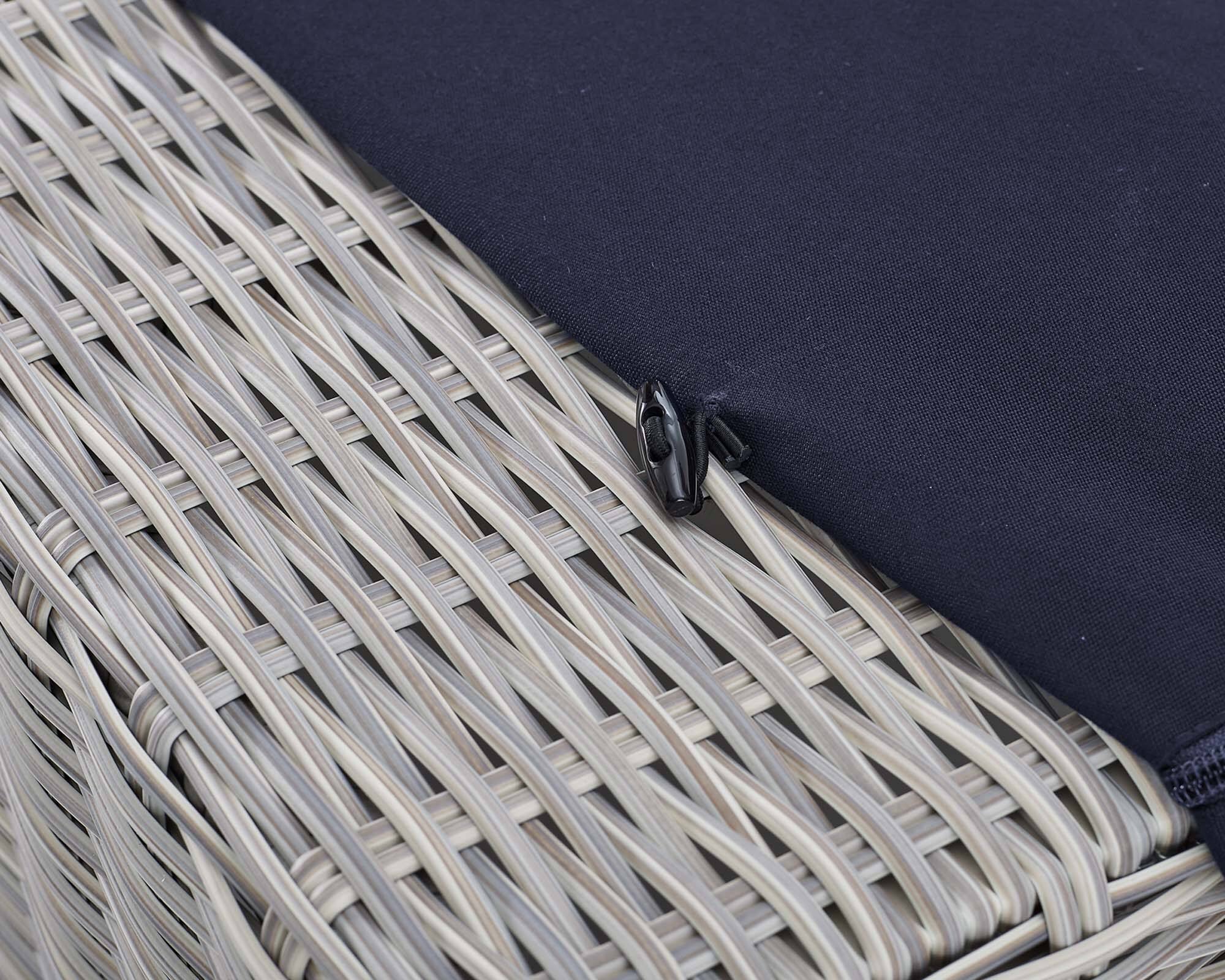 Alt View 5. Modway - Conway Sunbrella® Outdoor Patio Wicker Rattan Ottoman by Modway - Light Gray Navy.