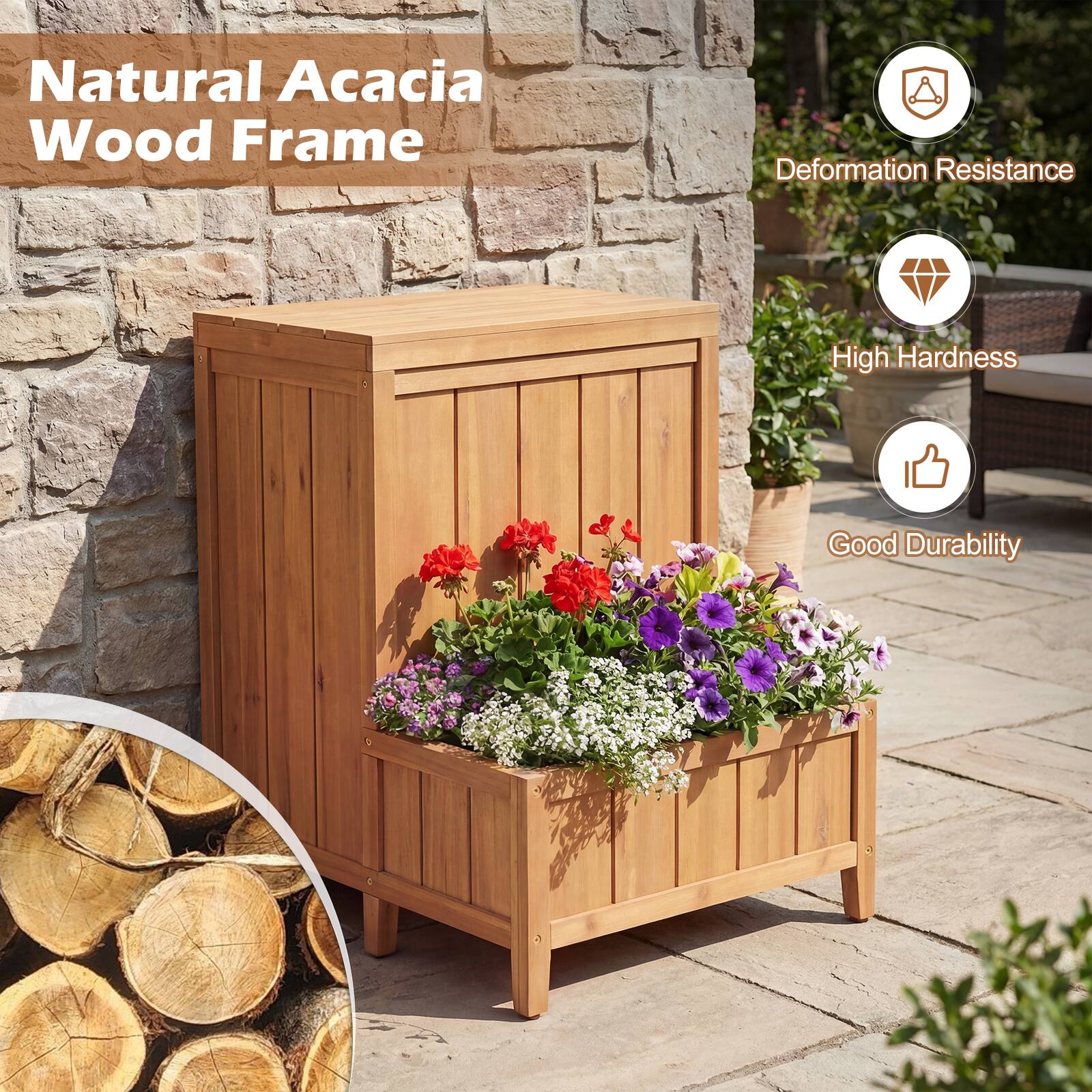 Natural Acacia Wood Frame

- Deformation Resistance
- High Hardness
- Good Durability