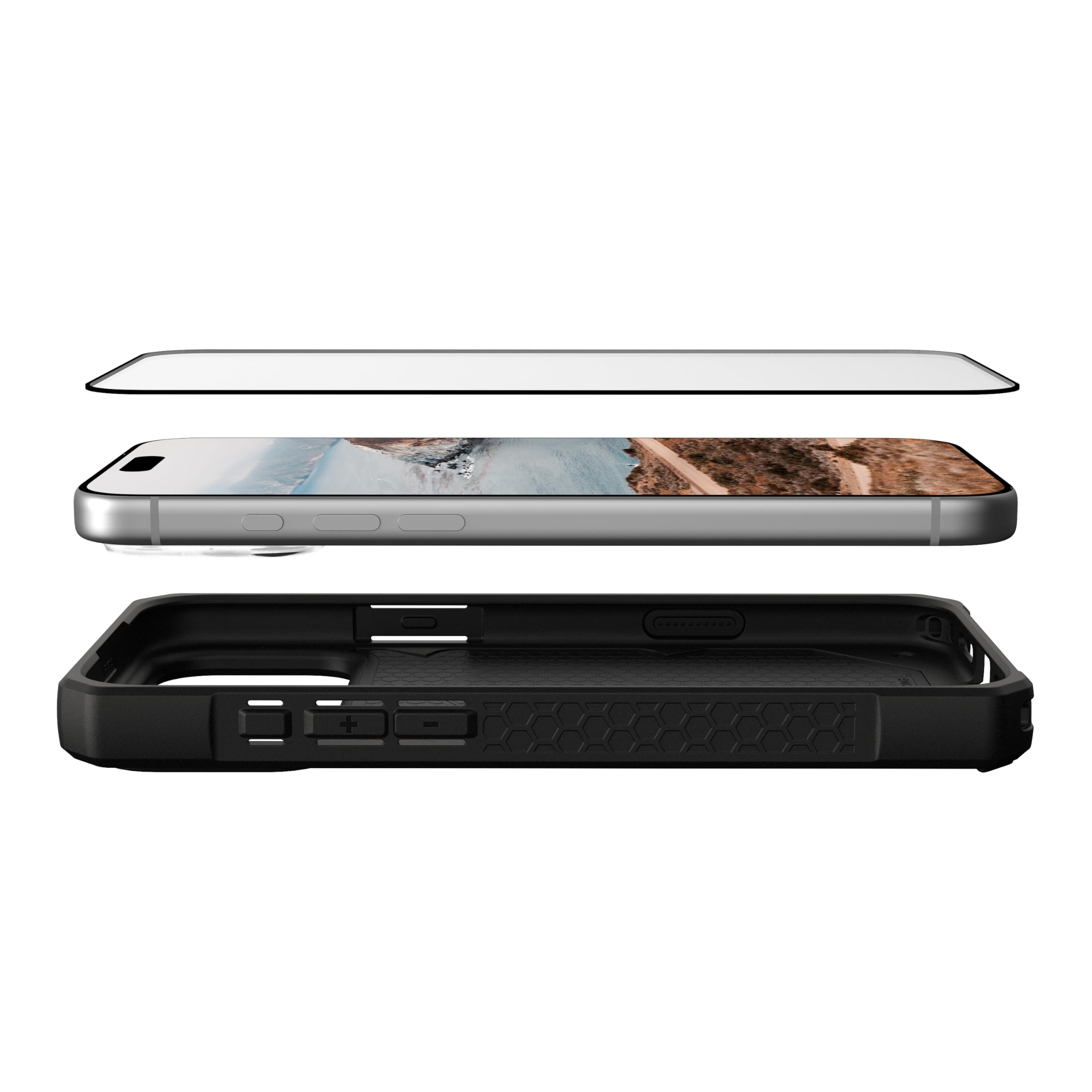 Alt View 4. UAG - iPhone 17 Pro Max Glass - Anti-Fingerprint, Scratch Resistannce, HD Clarity Shatter Proof Tempered Glass - Clear.