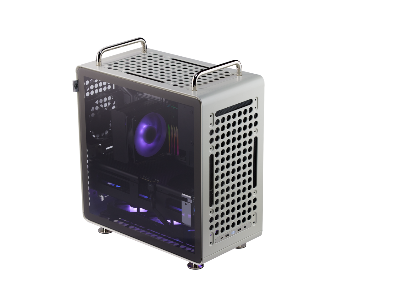 Alt View 1. Cooler Master - Cooler Master QUBE 540 ATX Mid-Tower Case, 415mm GPU Clearance, Tempered Glass, Modular Design - Moonstone - Moonstone.