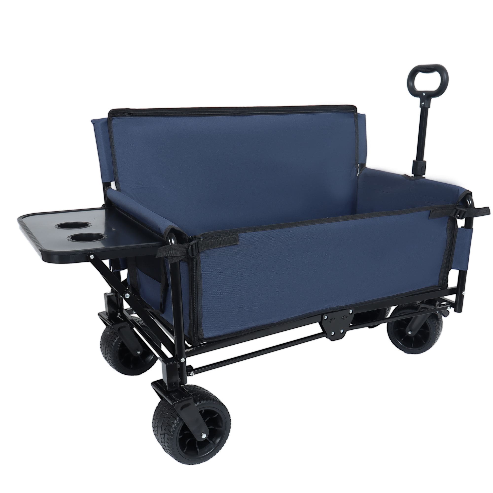 Loheer - Folding Wagon Cart Heavy Duty Utility Beach Camping Wagon Dark Blue price history on PriceWatchPro