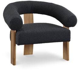 Meridian Furniture - Winston Boucle Fabric Accent Chair - Black