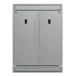 Forno Appliances - 60 in. Wide Fortezza 28 Cu. Ft. Side-by-Side Convertible Refrigerator/Freezer with Trim Kit - Stainless Steel