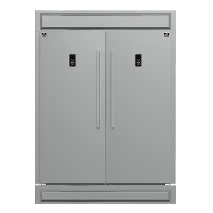 Front. Forno Appliances - Fortezza 28 Cu. Ft. Side-by-Side Convertible Refrigerator/Freezer with Trim Kit - Stainless steel.