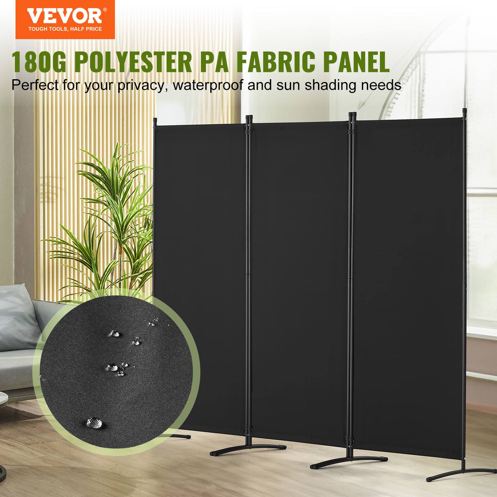 VEVOR TOUGH TOOLS, HALF PRICE 180G POLYESTER PA FABRIC PANEL Perfect for your privacy, waterproof and sun shading needs