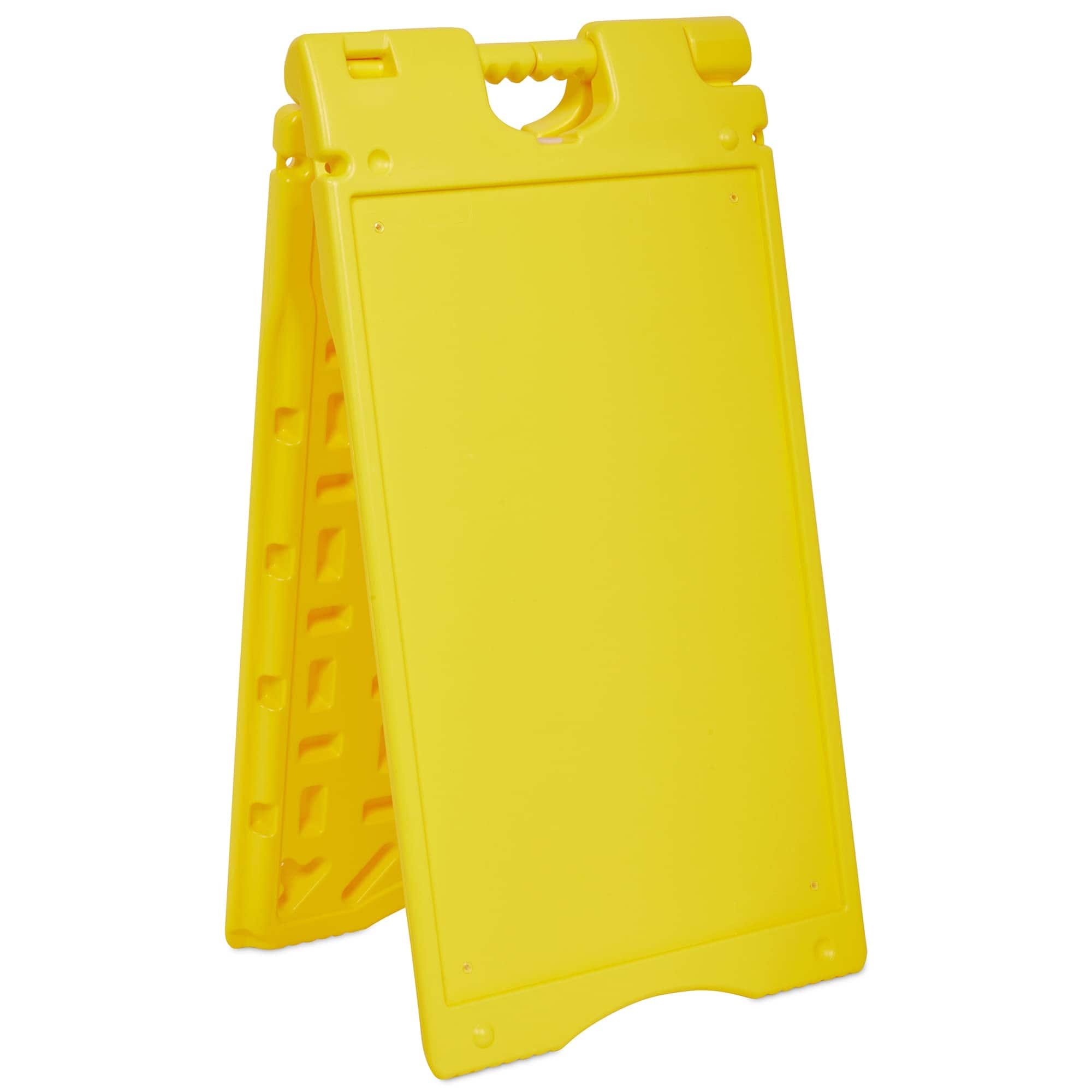 Jumbl - A Frame Sandwich Board – 15.7 x 26” Display Sidewalk Sign with PVC Sign Protector - Yellow