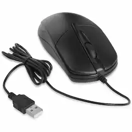 SIIG Inc - SIIG 3 Buttons USB Optical Mouse - Smooth, precise and affordable USB 3-button optical mouse with scrolling wheel,1200 - Wired - Black