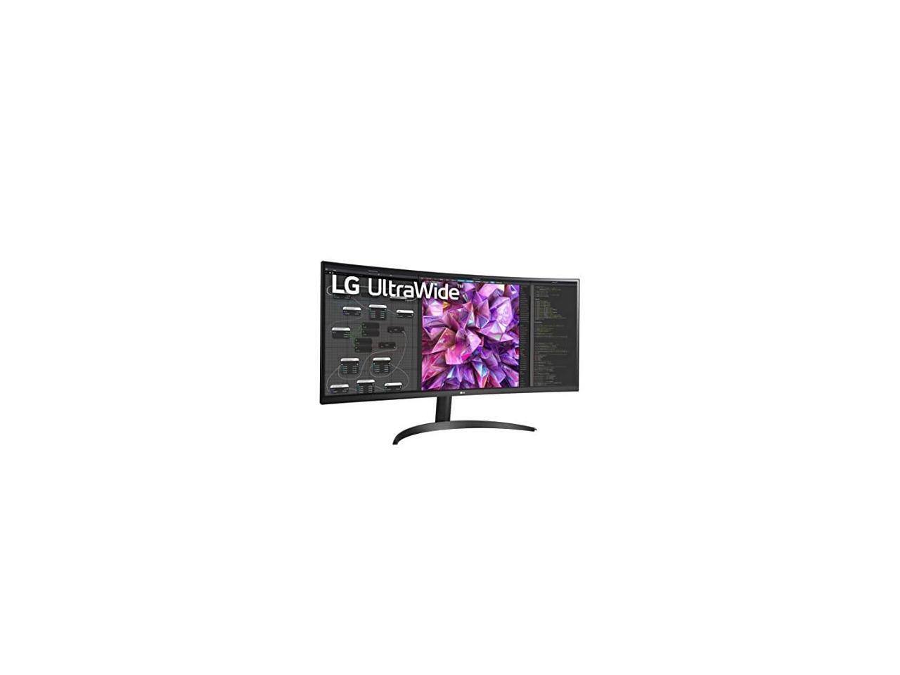 Alt View 7. LG - LG 34BQ60QC-B 34" UW-QHD Curved IPS Monitor - 3440x1440 - HDMI/DisplayPort - Black.