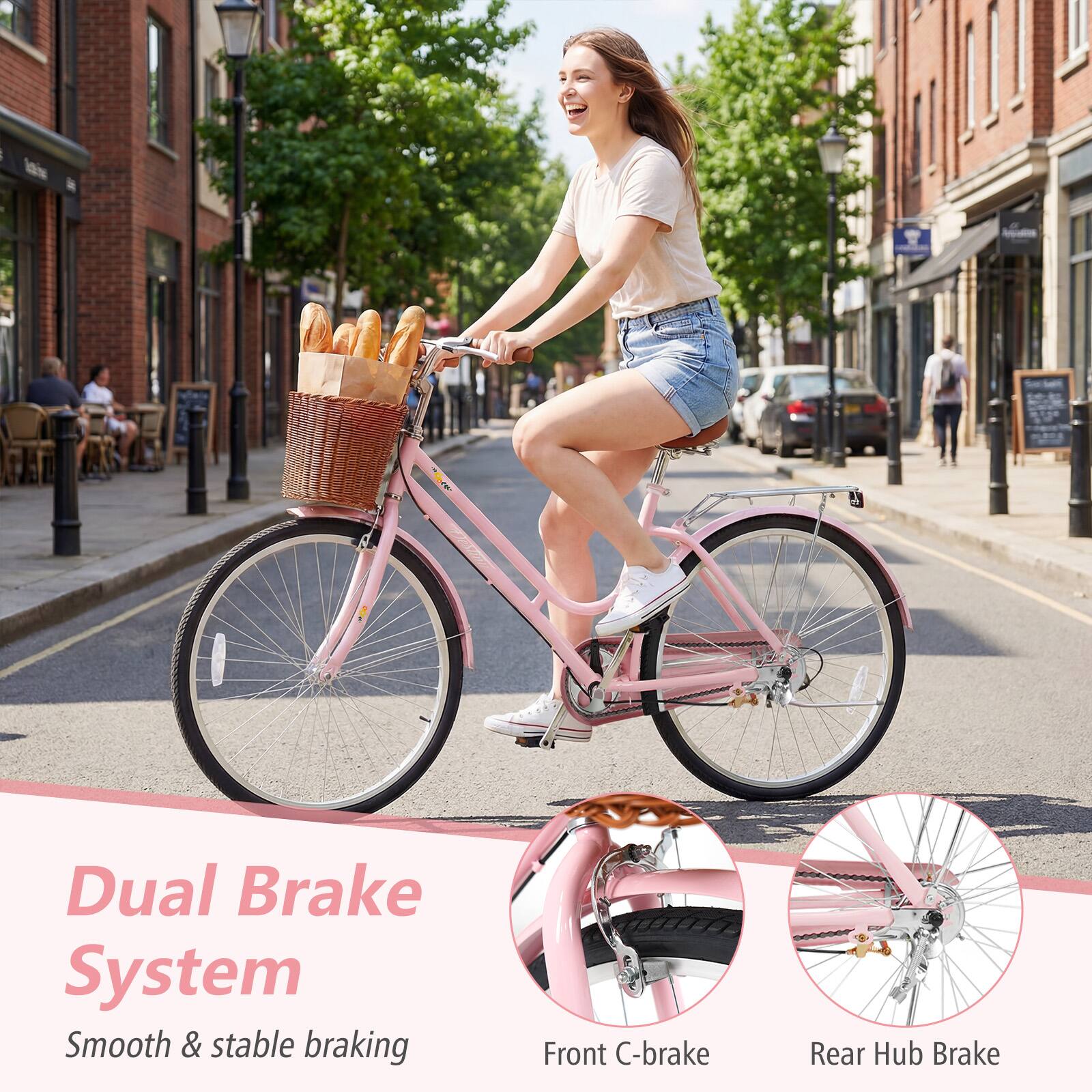 Dual Brake System  
Smooth & stable braking  
Front C-brake  
Rear Hub Brake