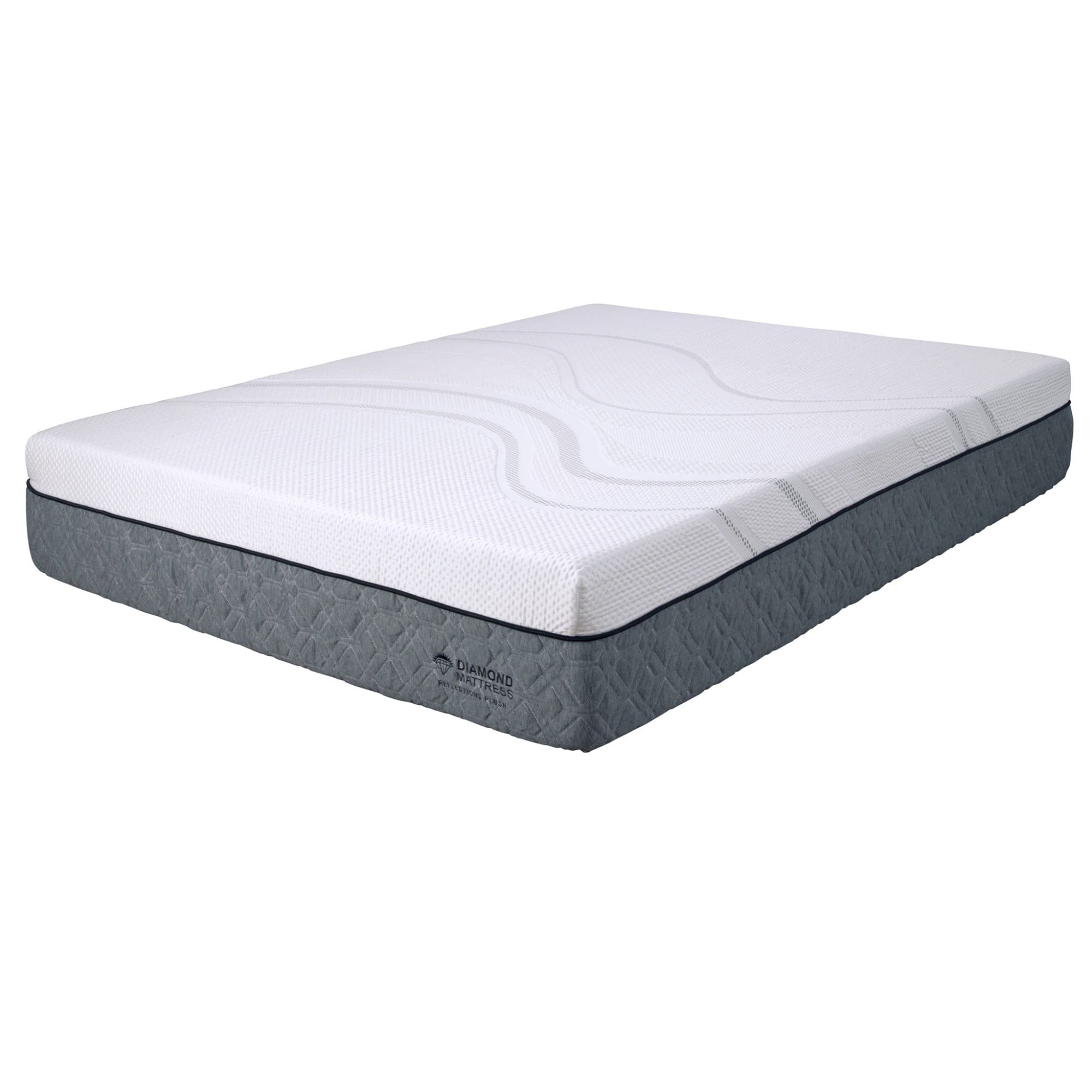 Glintex - 12" King Graphene Memory Foam Mattress with Cooling Fabric & Orthopedic Support Core, Made in USA - White