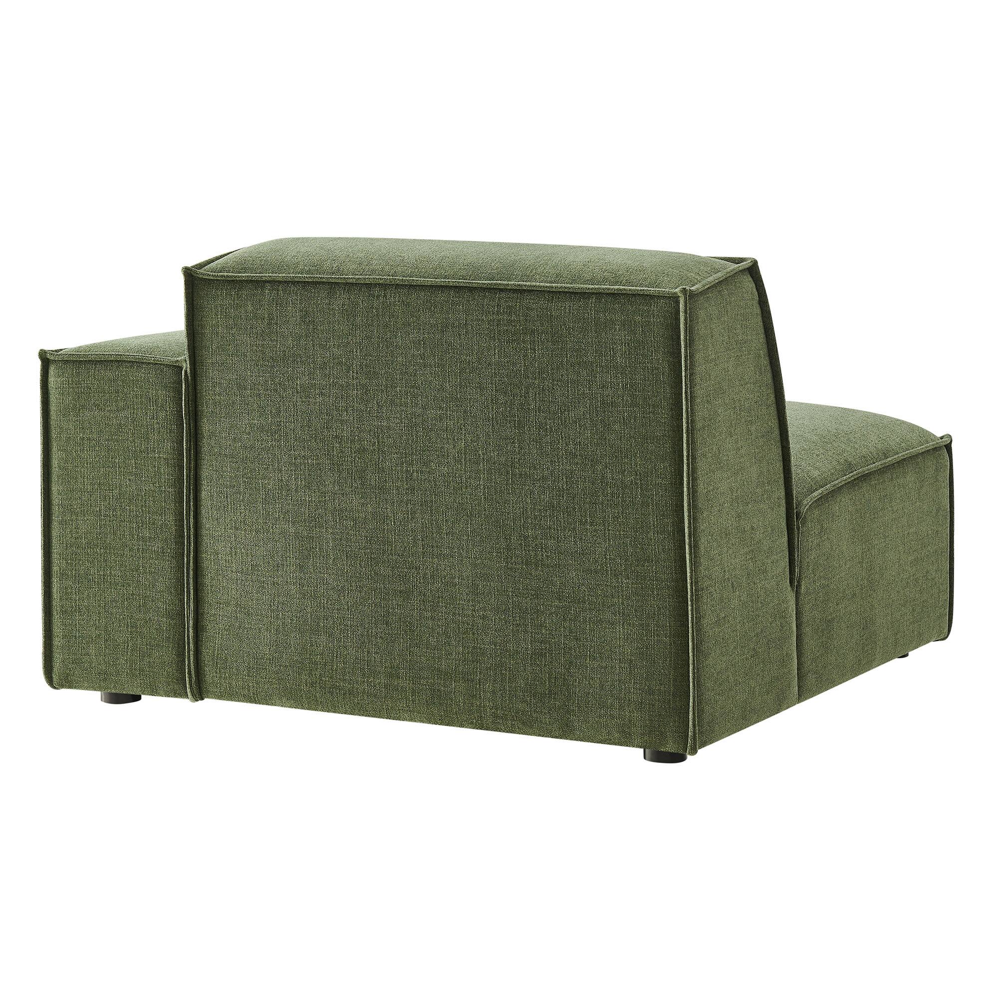 Alt View 5. Modway - Restore Performance Fabric Upholstered Right-Facing Modular Lounge Chair by Modway - Foliage.