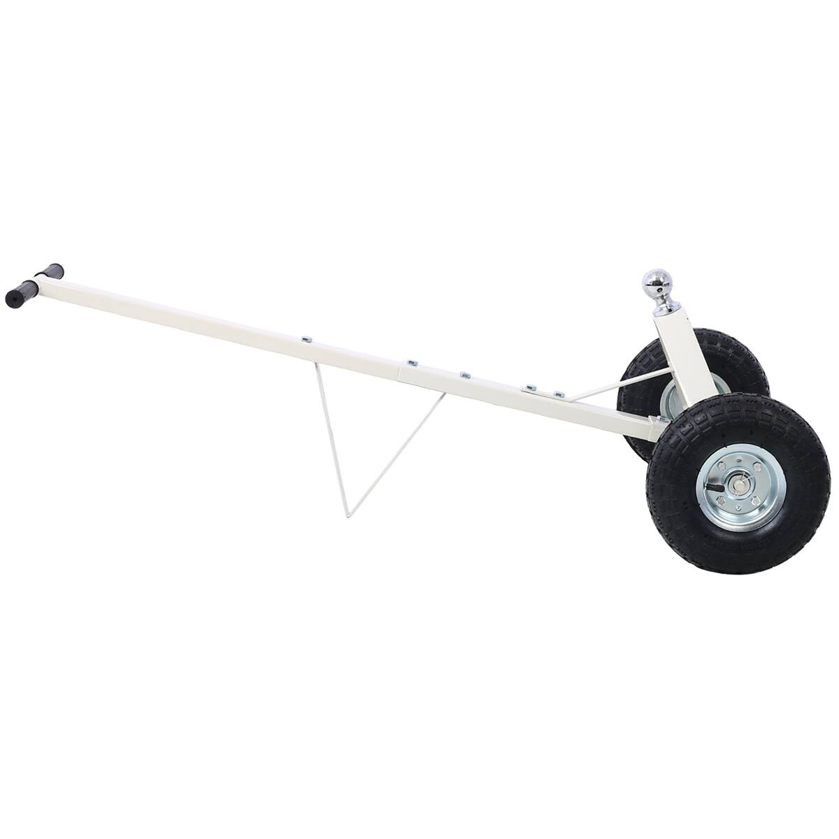 Angle. Ropilly - Ropilly Trailer Dolly with Pneumatic Tires, Steel Trailer Mover with 600 lb Tongue Weight Capacity, Gray - Gray.