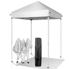 Winado - 5x5ft Pop Up Canopy Tent, Outdoor Instant Shelter Folding Canopy with 4 Side Walls and Carry Bag for Commercial Even