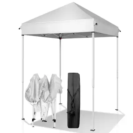 Front. Winado - 5x5ft Pop Up Canopy Tent, Outdoor Instant Shelter Folding Canopy with 4 Side Walls and Carry Bag for Commercial Even.