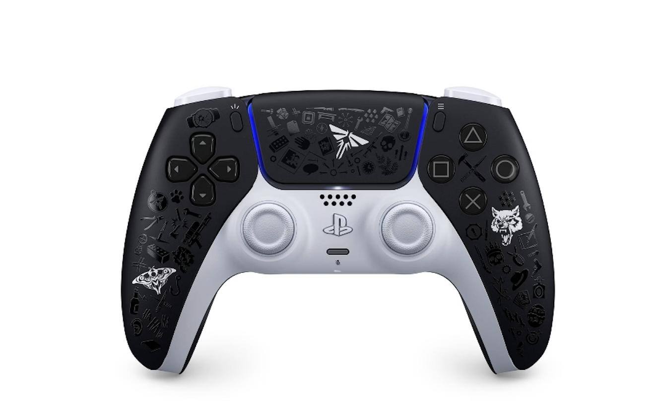 Back. Sony Interactive Entertainment - Sony DualSense Wireless Controller for PlayStation 5 — The Last of Us  (2-Pack) - Black and White.