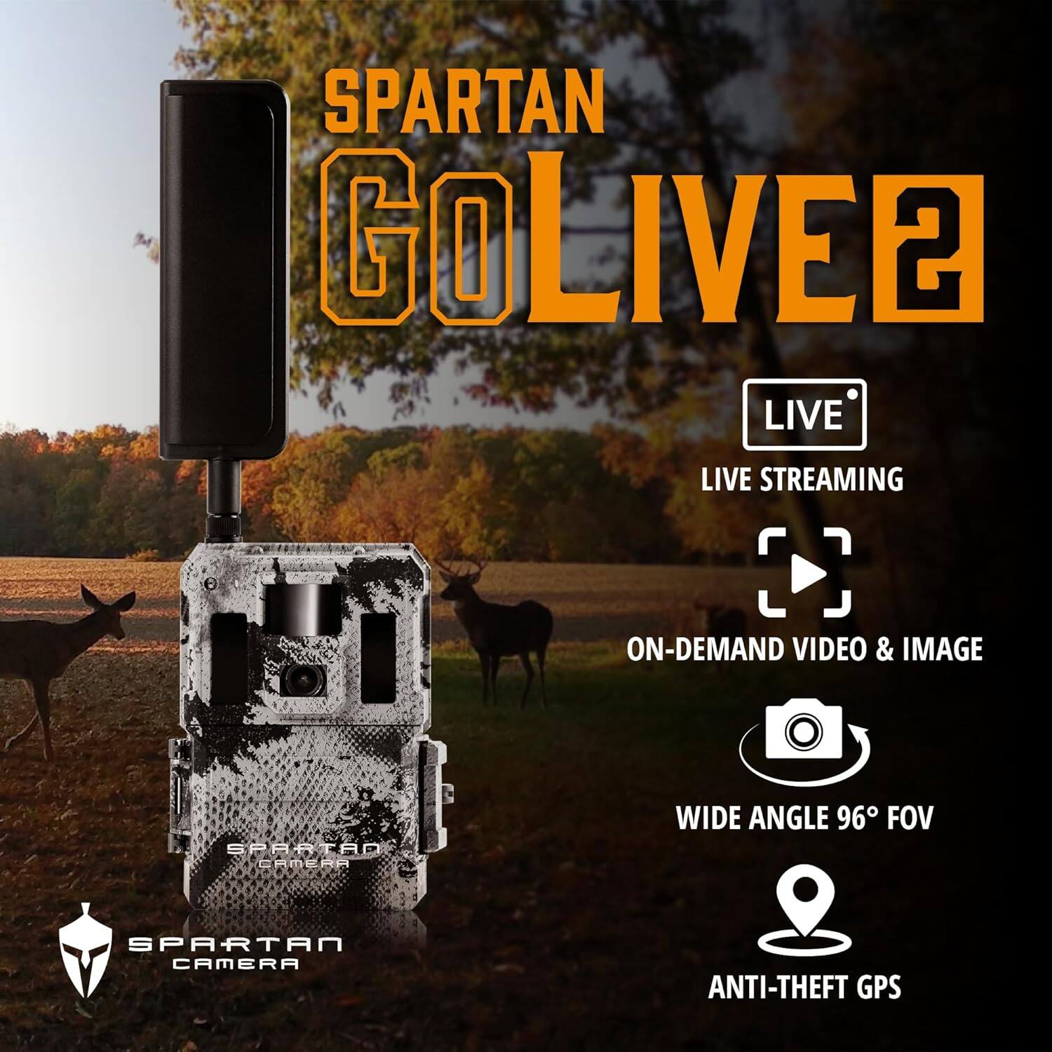 SPARTAN Go LIVE 2

LIVE STREAMING
ON-DEMAND VIDEO & IMAGE
WIDE ANGLE 96° FOV
ANTI-THEFT GPS