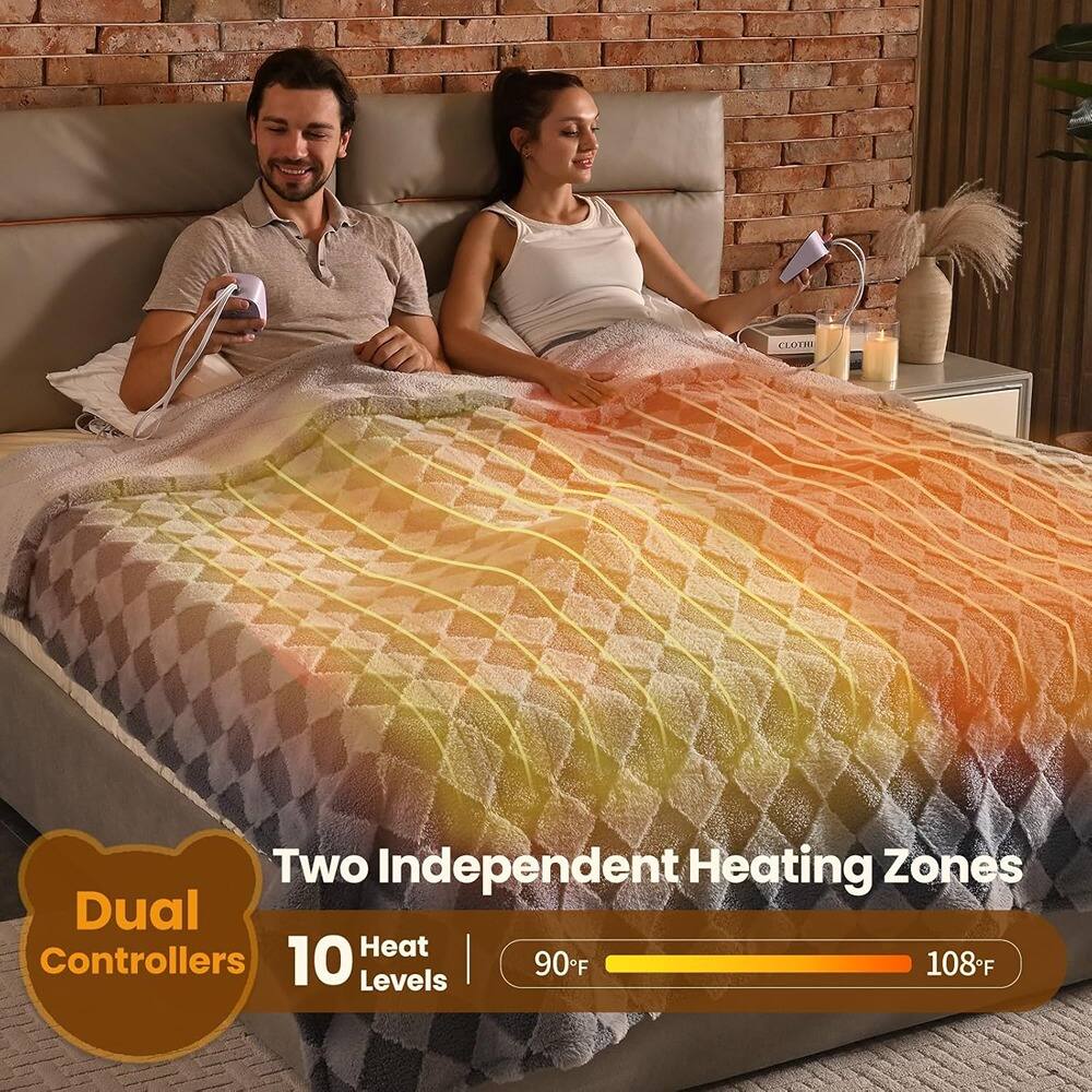 CLOTHI  
Two Independent Heating Zones  
Dual Heat Controllers  
10 Levels  
90°F - 108°F