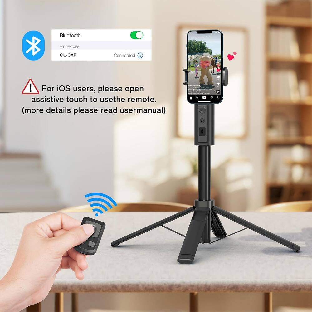 Bluetooth  
MY DEVICES  
CL-SXP  
Connected  

For iOS users, please open assistive touch to use the remote. (more details please read user manual)