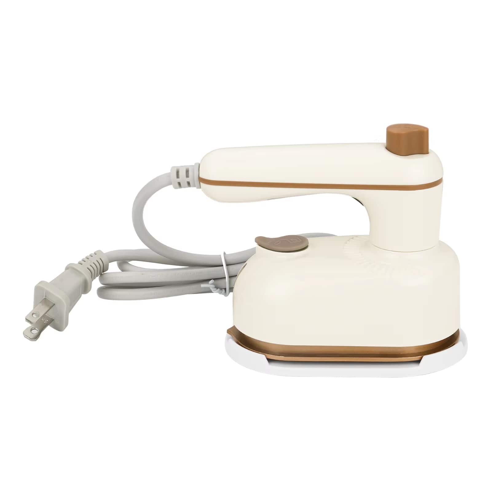 Luckbyte - 1000W Fast Heating Mini Portable Garment Steamer for Travel Home and Office Anti Scald Base - White