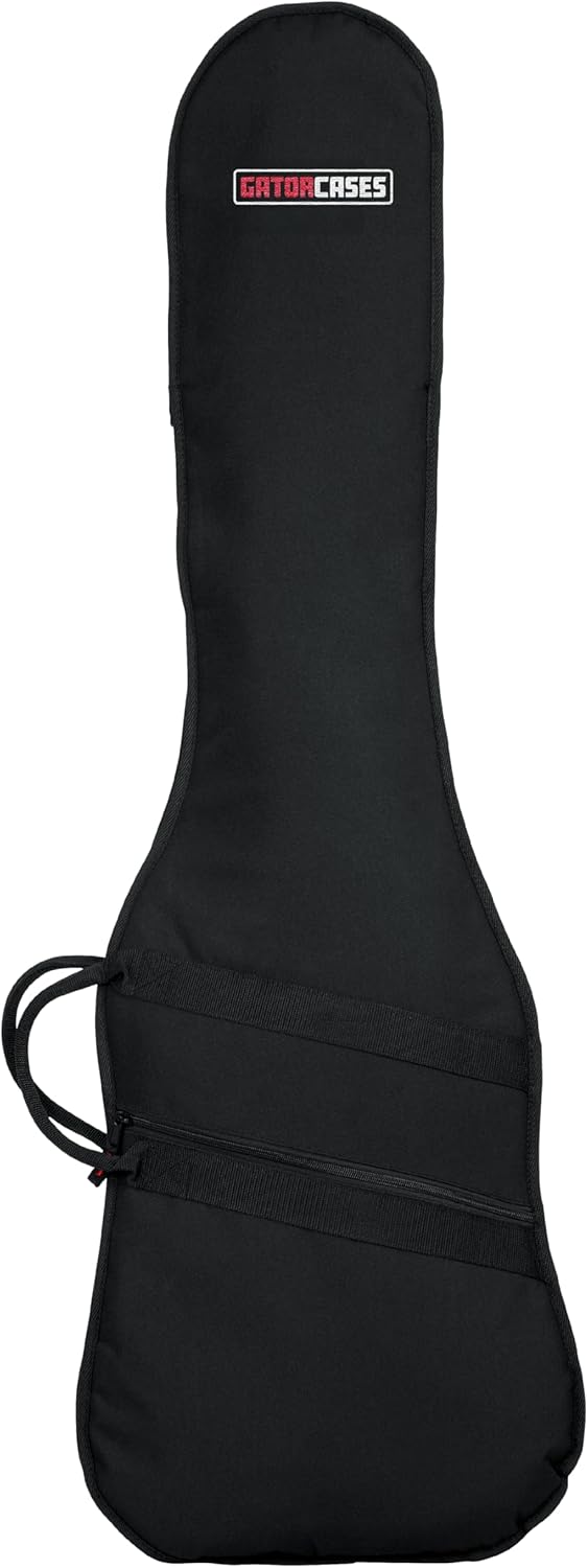Front. Gator - Economy Gig Bag for Bass Guitars with 10mm Foam Padding and 600D Nylon Exterior.