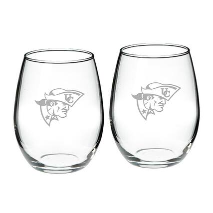Front. Jardine - Cumberlands Patriots 21oz. 2-Piece Stemless Wine Glass Set - Multicolor.