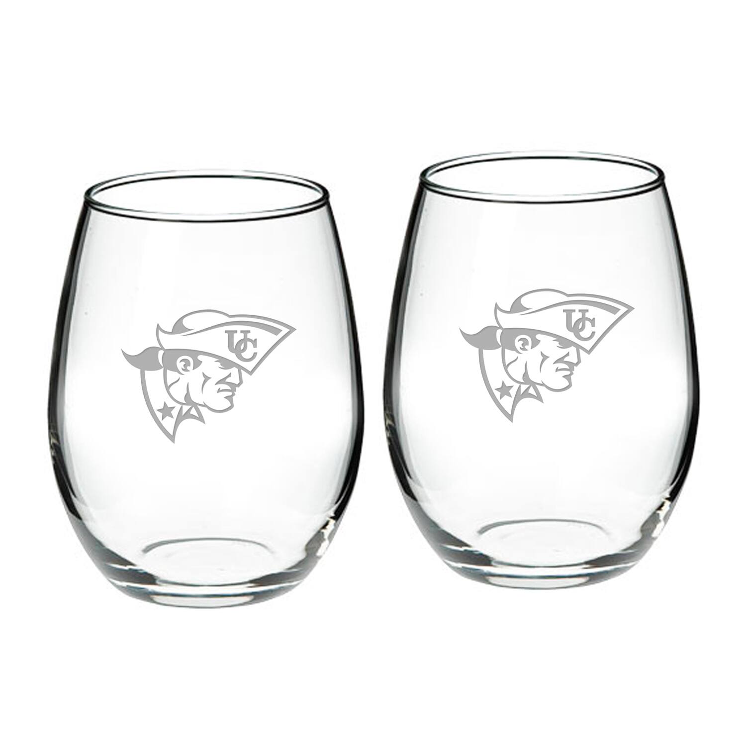Front. Jardine - Cumberlands Patriots 21oz. 2-Piece Stemless Wine Glass Set - Multicolor.