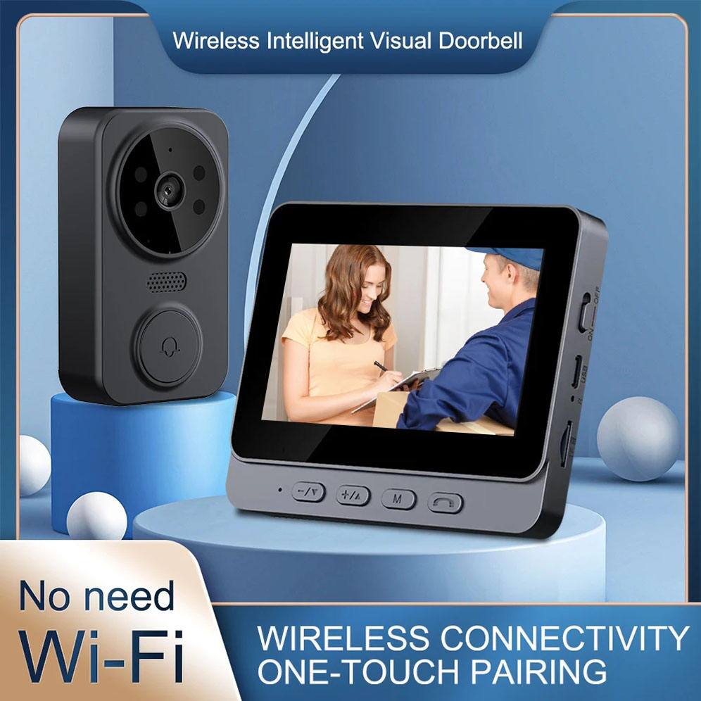 Wireless Intelligent Visual Doorbell

No need Wi-Fi

WIRELESS CONNECTIVITY ONE-TOUCH PAIRING