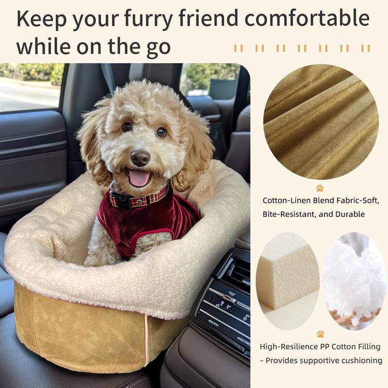 Keep your furry friend comfortable while on the go
Cotton-Linen Blend Fabric-Soft, Bite-Resistant, and Durable
High-Resilience PP Cotton Filling - Provides supportive cushioning