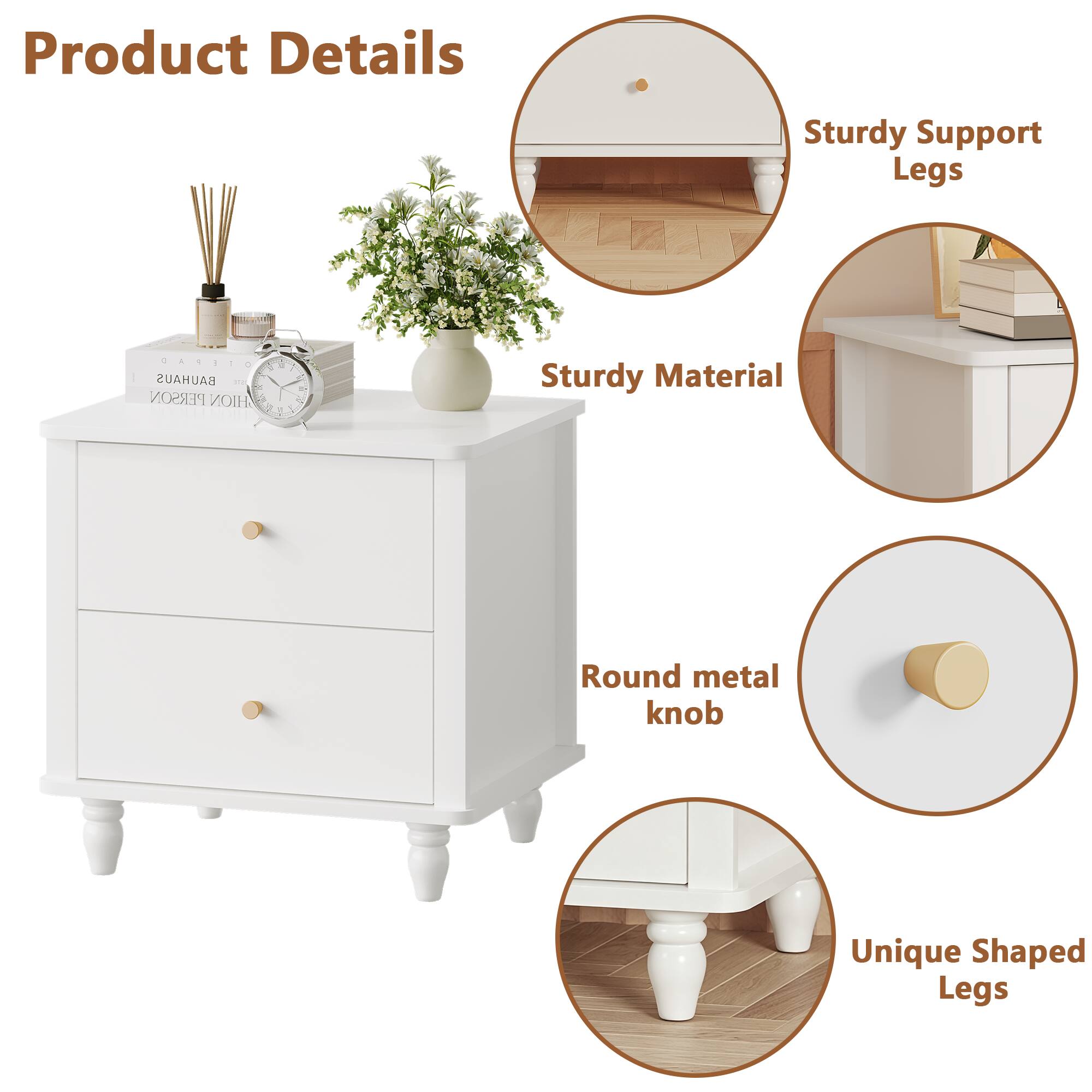 Product Details

- Sturdy Support Legs
- Sturdy Material
- Round metal knob
- Unique Shaped Legs