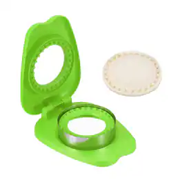 Unique Bargains - Crustless Sandwich Cutter, Round Apple Shape Uncrustable Sealer for DIY Breakfast Lunch Tea - Green
