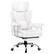 Front. GTPlayer - 400lbs Heavy Duty Computer Chair Faux Leather Comfortable Ergonomic Gaming Chair with Soft Armrests,White - White.