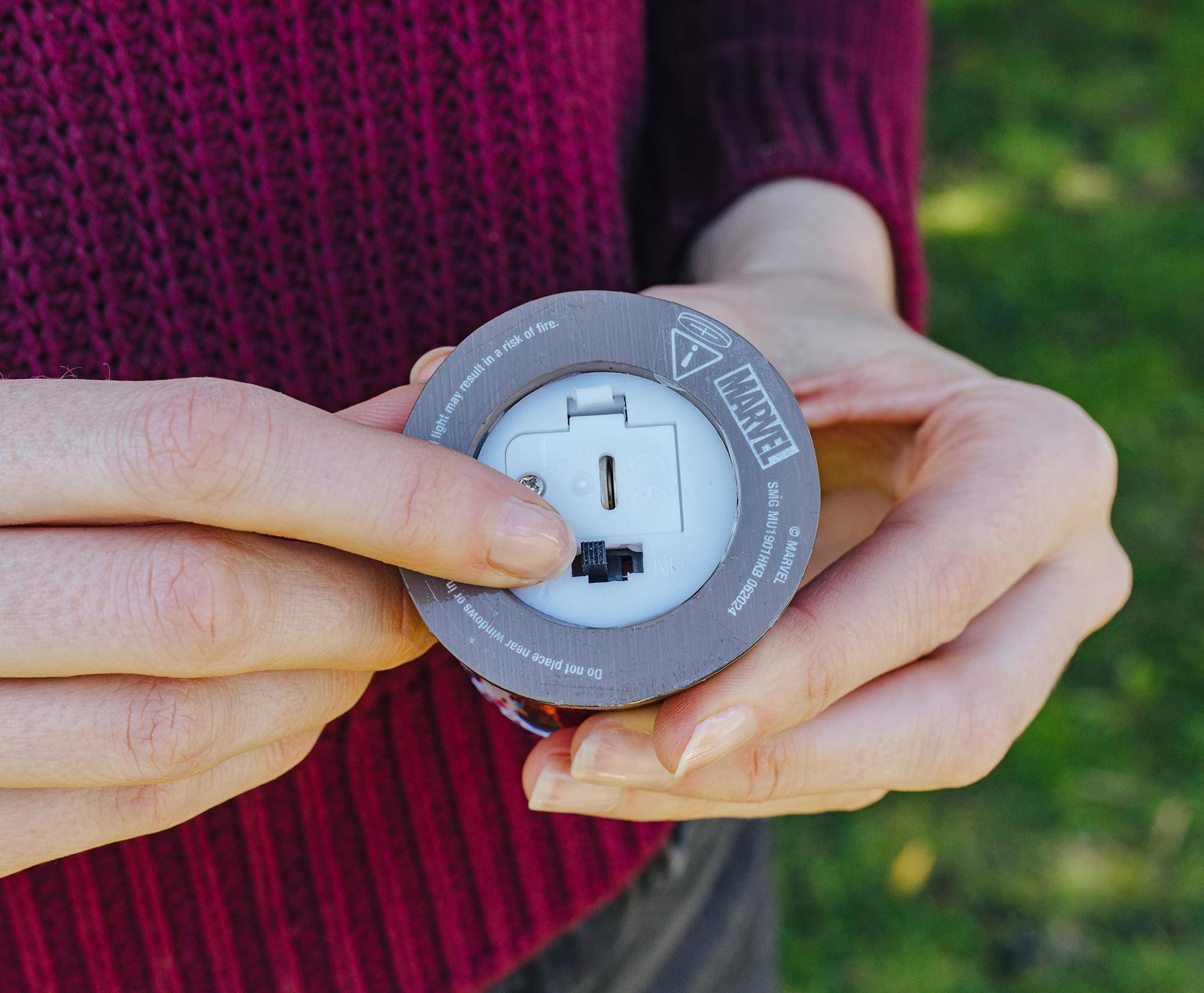 Do not light a fire near this place. May result in a risk of fire.