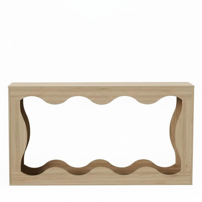 GARVEE - 63-Inch Console Table with Storage – Narrow Entryway/Hallway Table, Ideal as a Behind-Couch Table - Natural