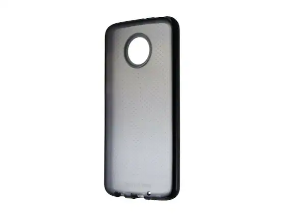 Front. Tech21 - Tech21 Evo Check Series Gel Case for Motorola Moto Z4 - Smokey Black - Smokey Black.