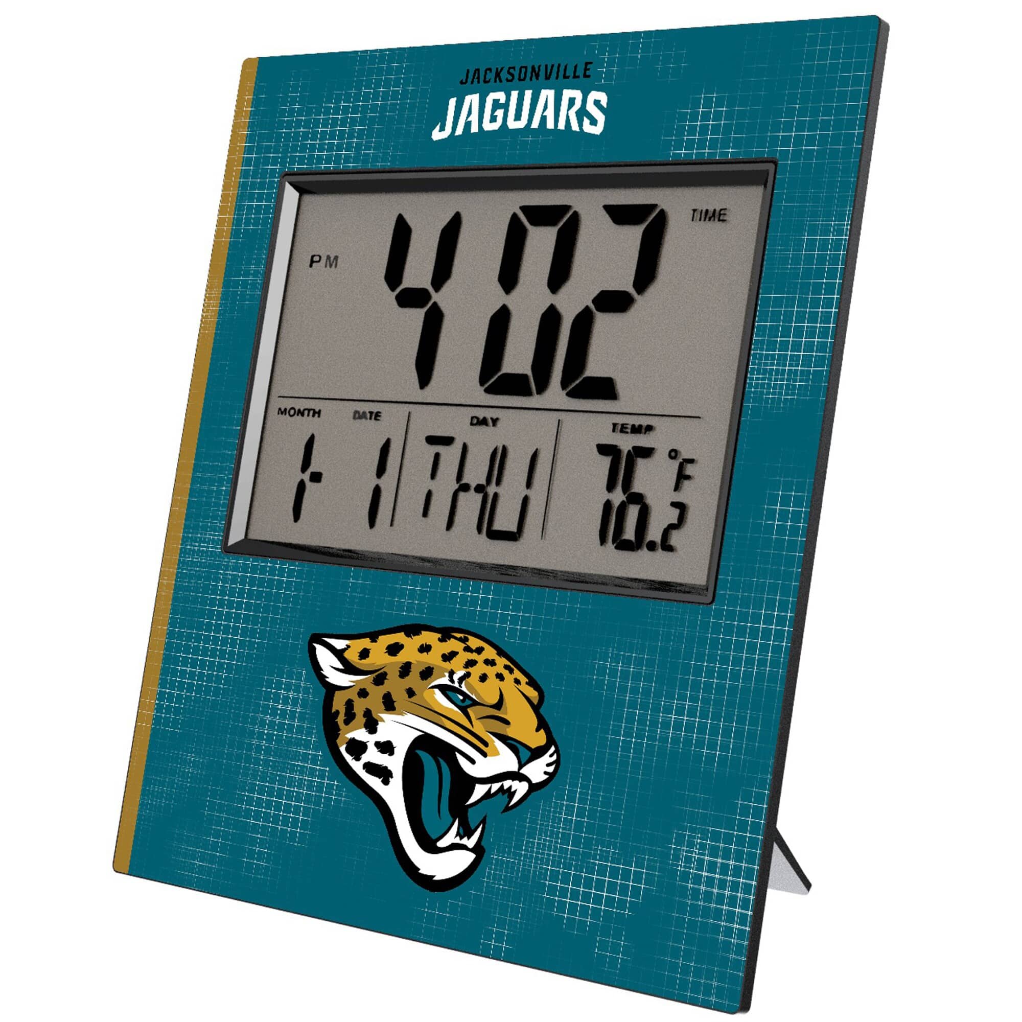 Keyscaper - Cross Hatch Digital Desk Clock - Multicolor