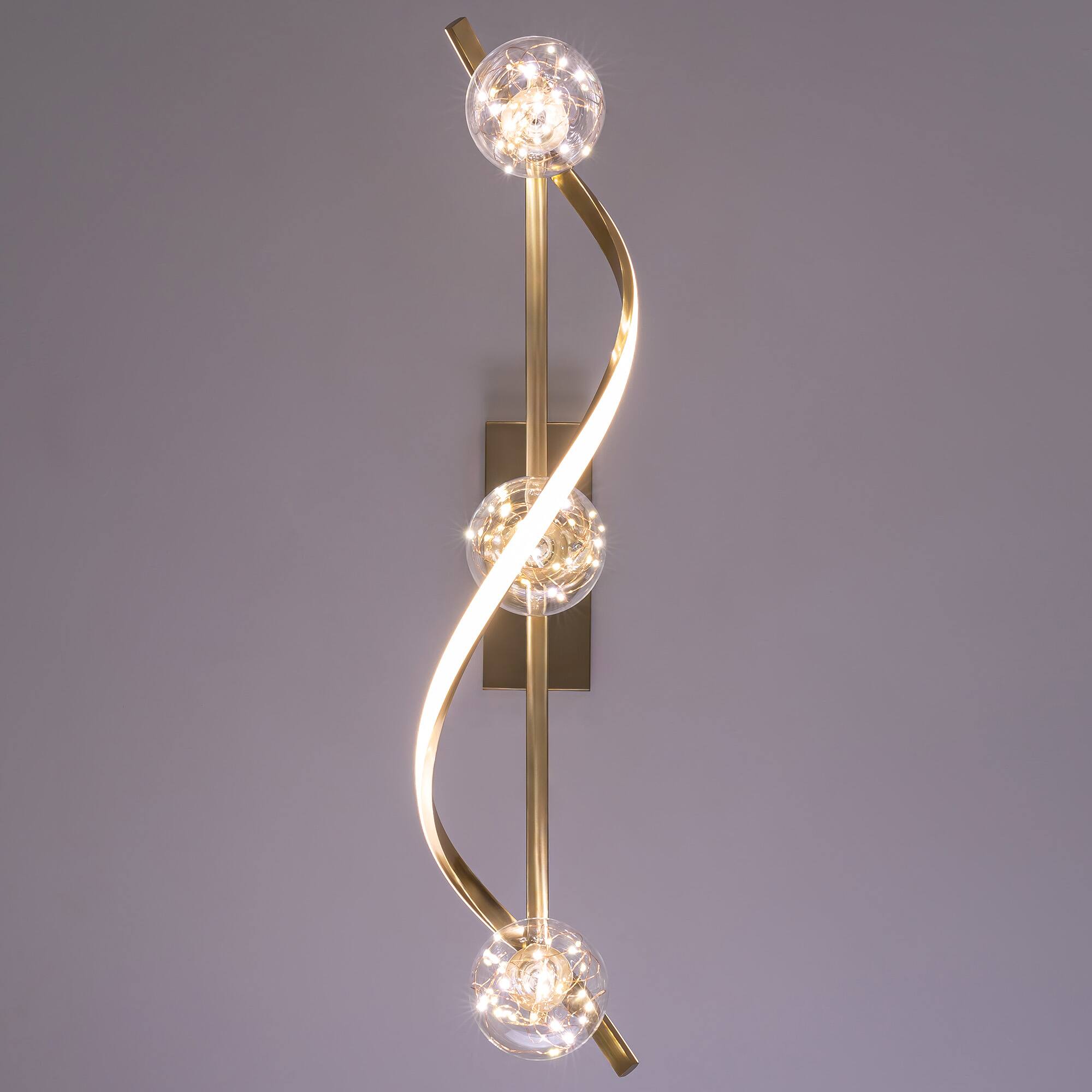 Alt View 2. Siljoy - 40 in. 4-Light Gold Modern Dimmable LED Chandelier Linear Pendant Light Fixture with Remote for Dining Room - Gold.