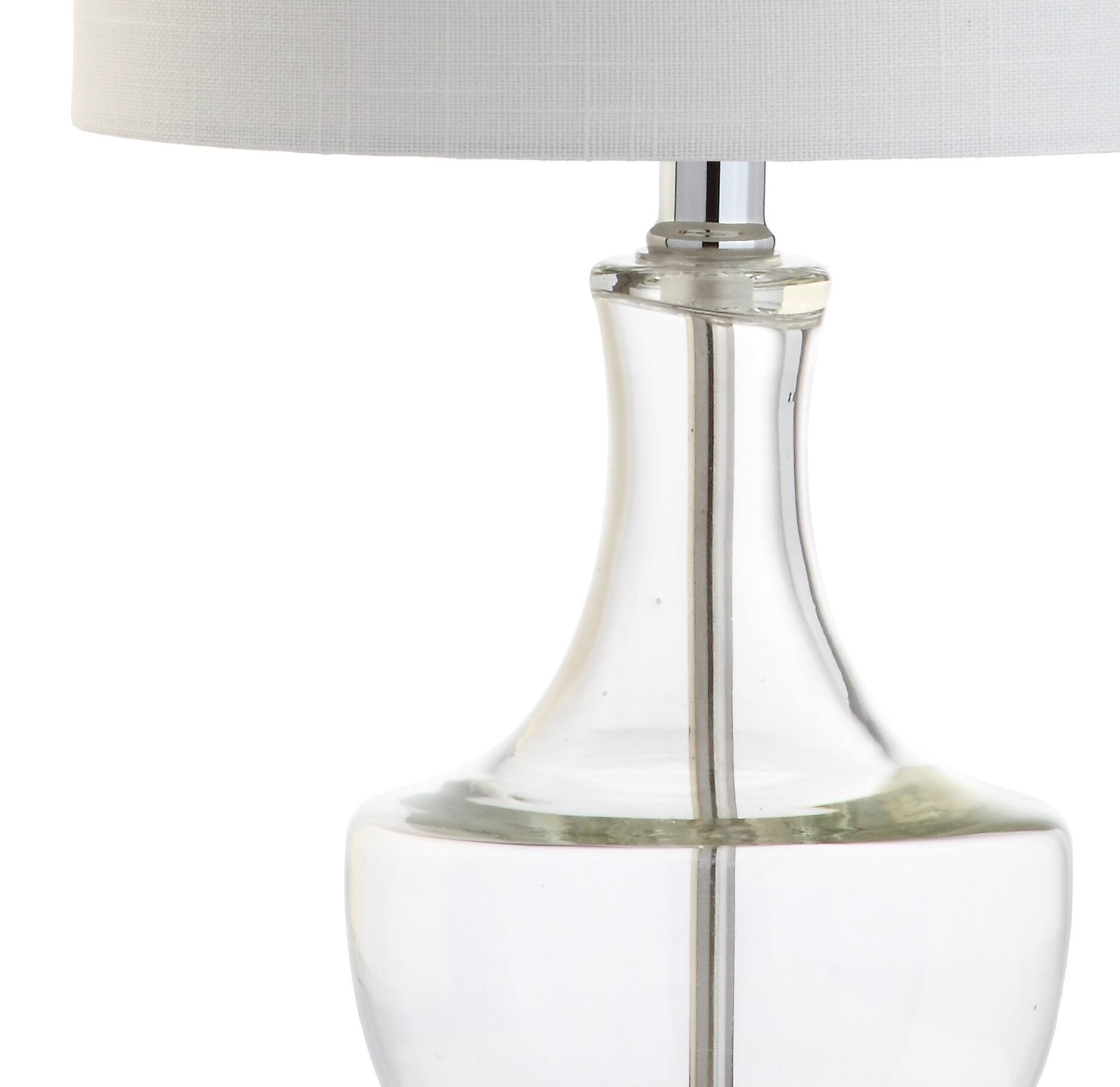 Alt View 6. Jonathan Y - Colette 20" Mini Glass LED Table Lamp, Clear - Clear.