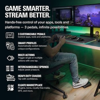 Elgato Stream Deck Pedal – Hands Free Foot Controller for Gamers Elgato Stream Deck Pedal – Hands Free Foot Controller for Gamers