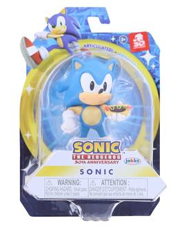 Jakks Pacific - Sonic the Hedgehog 2.5 Inch Figure | Classic Sonic w/ Hot Dog - Blue