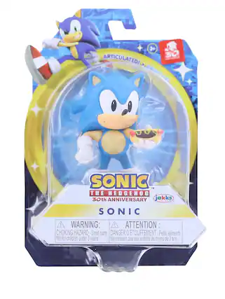 3+ ARTICULATEDI
SONIC™ THE HEDGEHOG 30th ANNIVERSARY
jakks
WARNING: CHOKING HAZARD - Small parts. Not for children under 3 years.
ATTENTION: DANGER D'ÉTOUFFEMENT - Petits éléments. Ne convient pas aux enfants de moins de 3 ans.