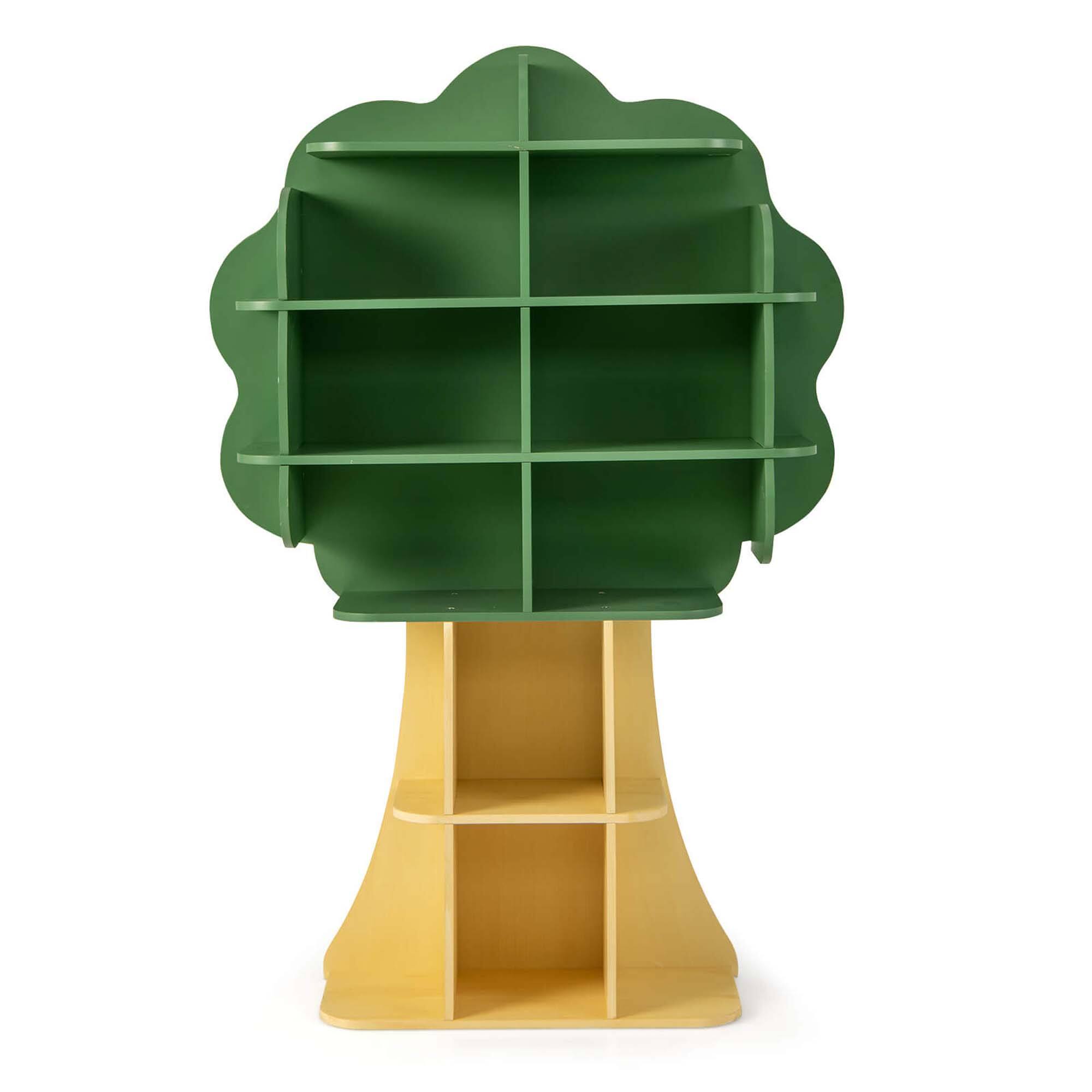 Alt View 9. Costway - Costway Tree Bookcase Kids 6-Tier Toy Storage Organizer with Open Storage Shelves - Green.