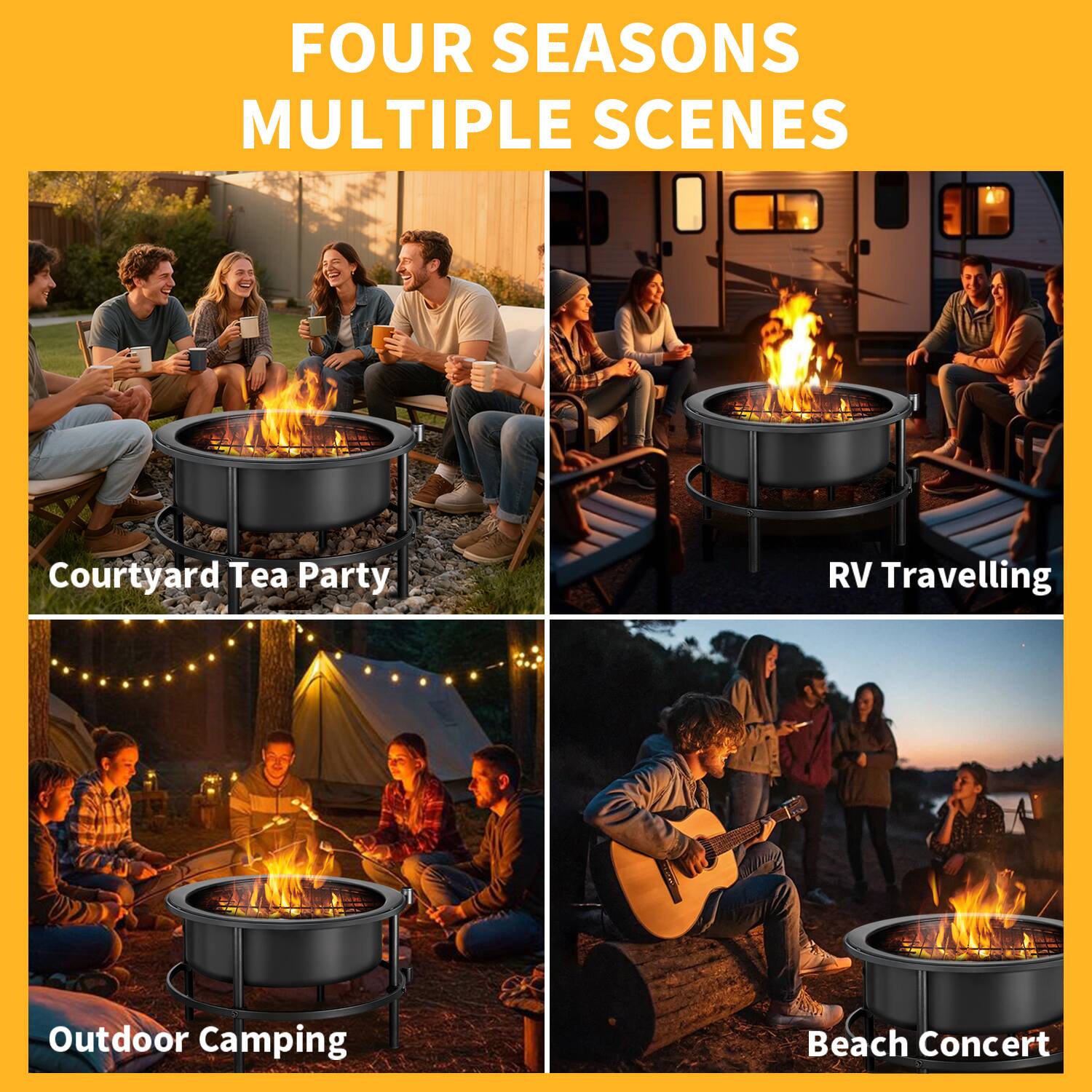 FOUR SEASONS MULTIPLE SCENES

Courtyard Tea Party
RV Travelling
Outdoor Camping
Beach Concert