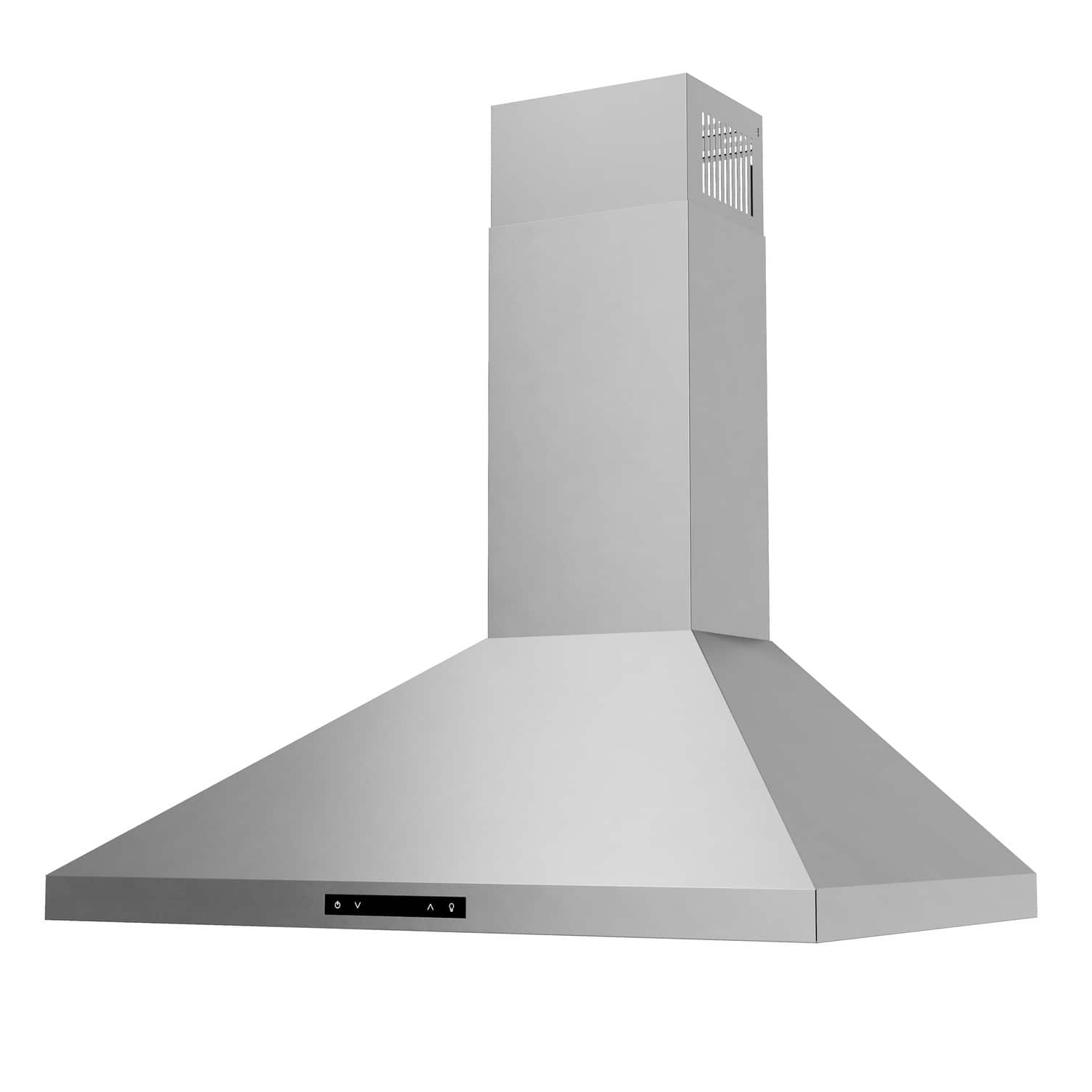 Angle. Thor Kitchen - 30 Inch Pyramid Range Hood - Stainless Steel.
